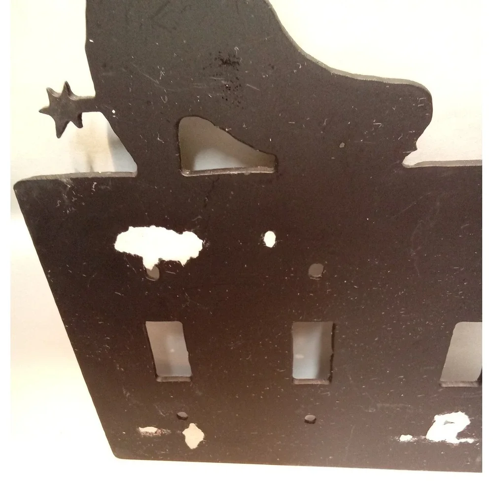 Metal western style 3 switch switchplate.